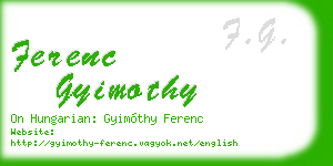 ferenc gyimothy business card
