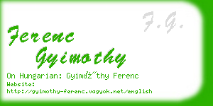 ferenc gyimothy business card